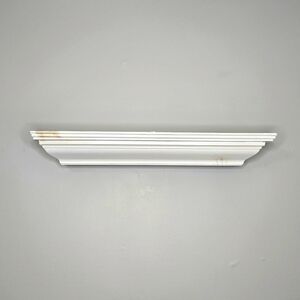 Wood Floating Wall Shelf. White.